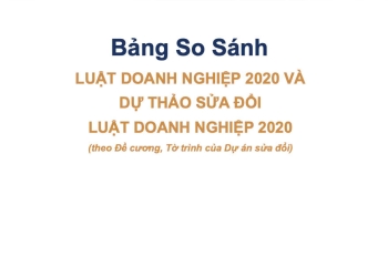 Bảng So Sánh Luật Doanh Nghiệp 2020 và Dự Thảo Sửa Đổi Luật Doanh Nghiệp 2020