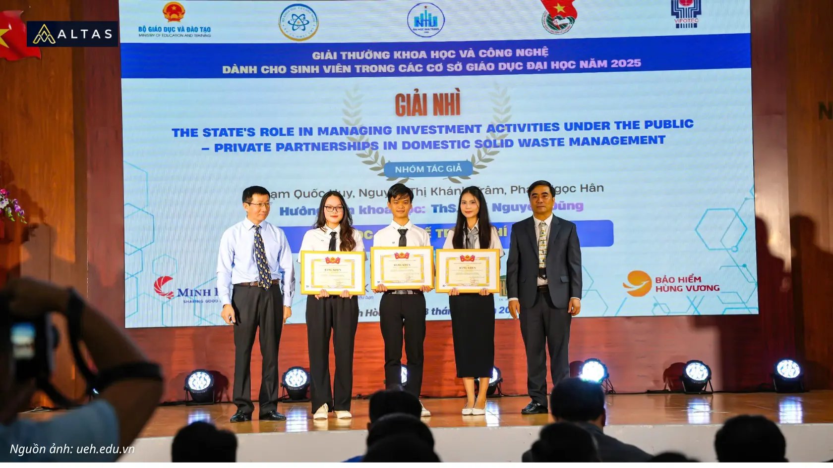 Thành viên ALTAS Đạt Giải Nhì Trong Giải Thưởng Khoa Học Và Công Nghệ Cấp Quốc Gia