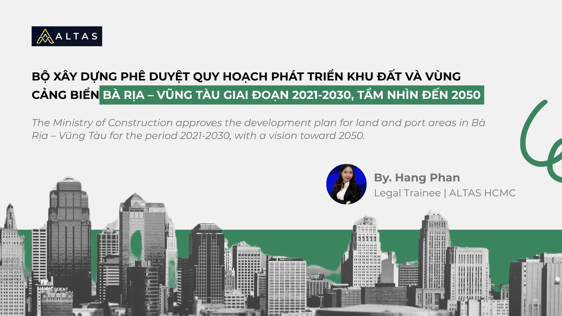 Bộ Xây dựng phê duyệt quy hoạch phát triển khu đất và vùng cảng biển Bà Rịa – Vũng Tàu giai đoạn 2021-2030, tầm nhìn đến 2050