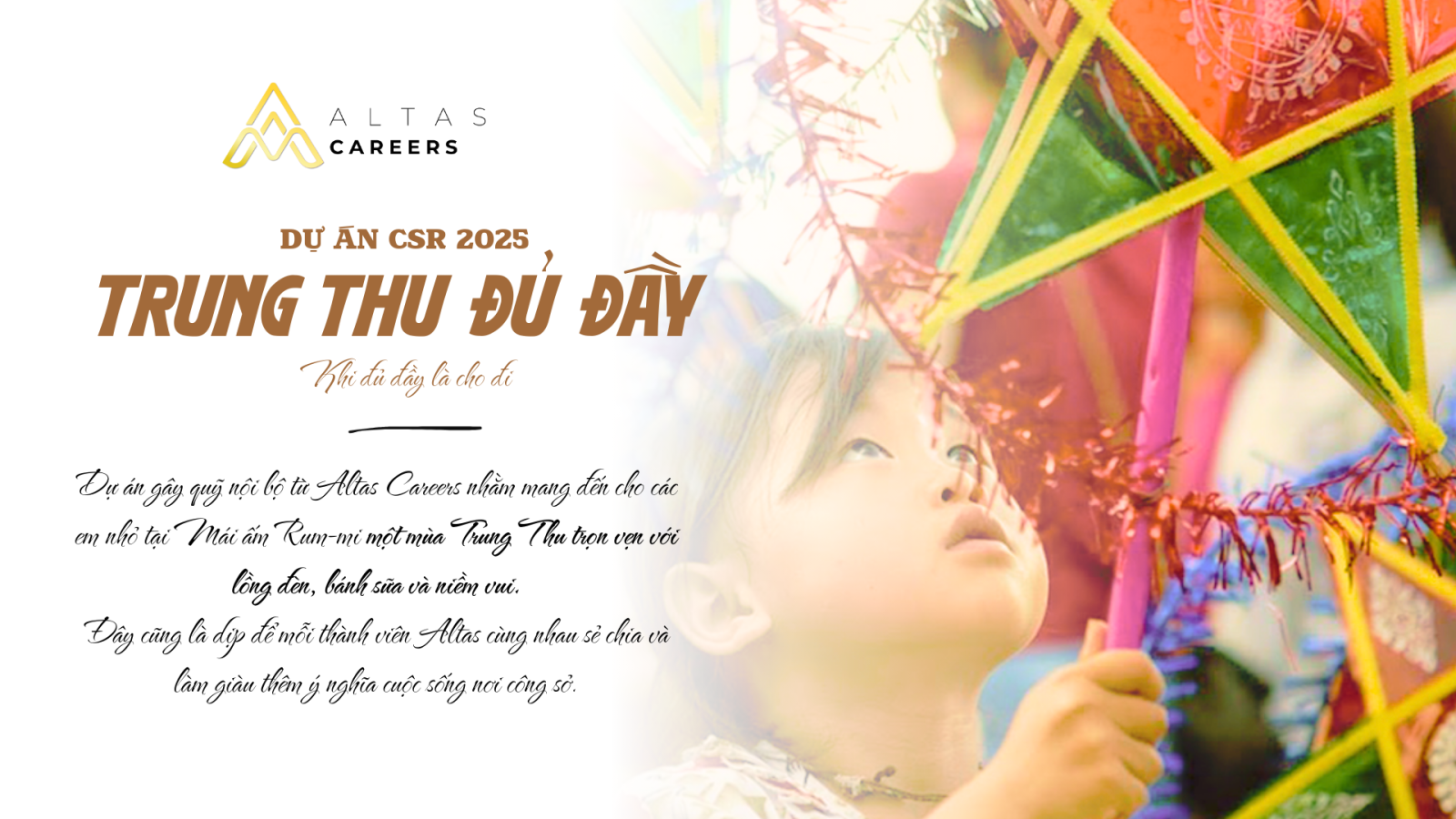 Dự án CSR "Trung Thu Đủ Đầy" – Hành trình sẻ chia từ ALTAS Careers