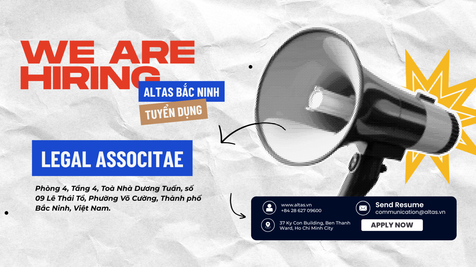 Tuyển Dụng 2025: Cộng Sự Luật Sư – Chi Nhánh Bắc Ninh